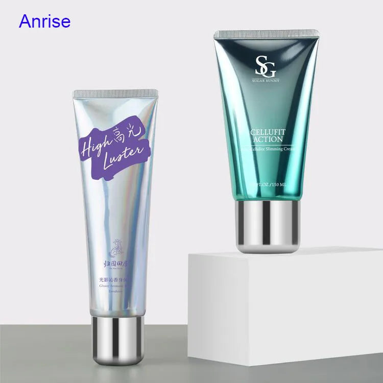 50ml 60ml 80ml Luxury Cosmetic Packaging Gold Foil Stamping Printing Soft Plastic Screw Lid Tube for Hand Cream Eye Cream