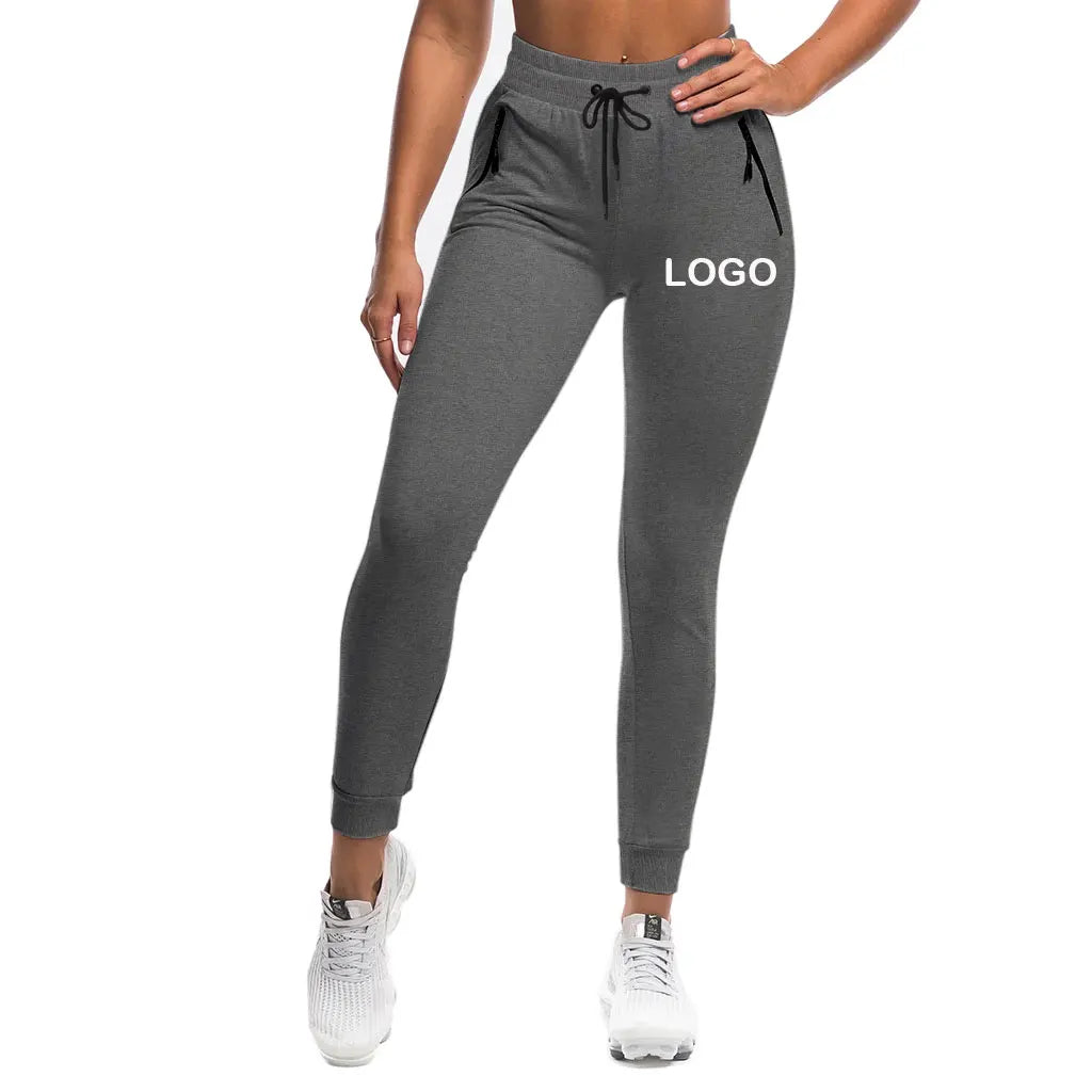 Custom Ladies Sportswear Women Pants Fitness Joggers Women Casual Zip up Women Joggers