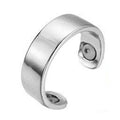 SC Popular Simple Gold Silver Open Rings Trendy Matte Finished Rings Vintage Magnetic Rings for Women Men