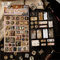 2 Sheets Per Package Die-cut Row of Waste 3D Stereoscopic Stickers Font Showroom Series Retro Mottled DIY Stickers