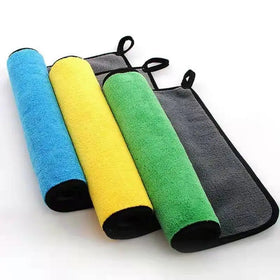 Custom Logo Super Absorbent Microfiber Towels for Auto Detailing and Interior Cleaning Reusable and Solid Pattern