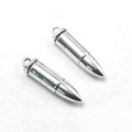 Jewelry Accessories Finding Zinc Alloy Bullet Warhead Shape DIY Making Antique Silver Charm Pendants