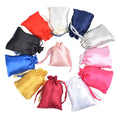 Silk Drawstring Pouch for Cosmetics Wig Bag with Imprint Dust-Proof Color Cloth for Jewelry Packaging Logo Print