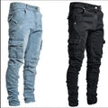 Fitspi Wholesale Jeans Men's Hiphop Side Pocket Skinny Jeans Dropshipping for  Wish Ebay Shopify