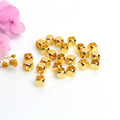 14k18k Gold and Silver Faceted Metal Spacer Beads Rondelle Cube Column Ball Jewelry Findings Made of Brass