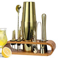 Factory Hot Sale 12 Piece 750ml Cocktail Shaker Set Rose Gold Stainless Steel Bar Tools Kit for Bartenders for Bartending