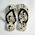 Topjlh Custom Logo Flip Flops - Personalized Beach Sandals with Sublimation Printing Limited Stock