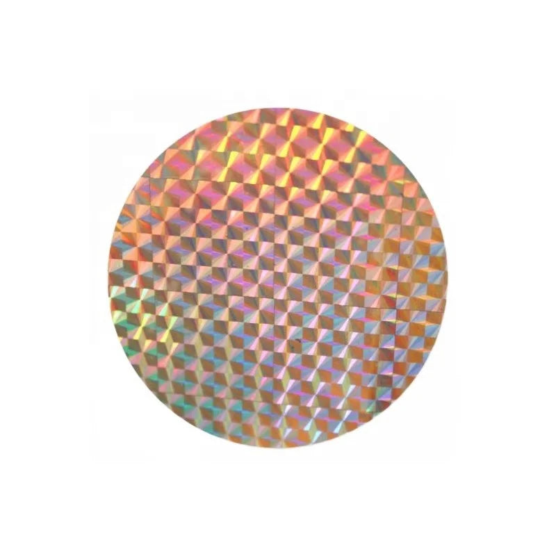 KY-0712576 Self Adhesive Irregular Shape Holographic Logo Sticker Printing Custom Die Cut Laser Hologram Stickers