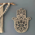 Laser Cut Wood Mandala Flower Hamsa Wall Art for Living Room Home Decor