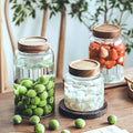 Big Capacity Glass Kitchen Jar With Lid High Borosilicate Glass Food Jar With Household Custom Storage Jar