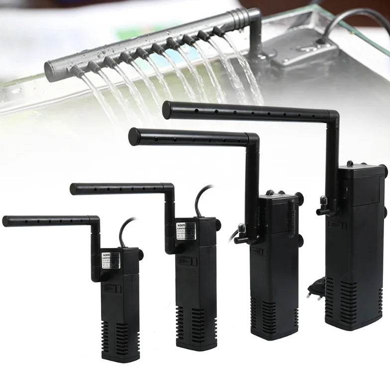 Black Plastic Filtration Water Cycle Fish Tank Aquarium Filter for 40-150L Fish Tanks MegaBDM