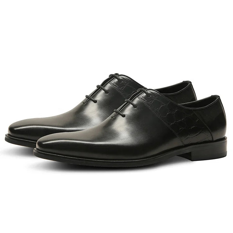 Handmade Custom Men's Oxford Lace-Up Formal Shoes Breathable Anti-Slip Wedding Party Shoes