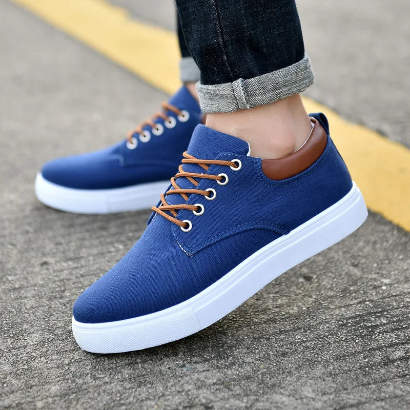 Factory Wholesale Plus Size Breathable Canvas Shoes Men Casual Sports Shoes Sneakers for Men