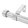 ARODDY Carbon Steel End Cap Design 1" Stem 28" to 48" Warm Gold Silver Industrial Curtain Rods Poles for Hotel Home