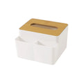 Tissue Box Holder Household Paper Towel Storage Box Bamboo Lid Tissue Storage Container Napkin Box Eco-Friendly Wood Table Deco
