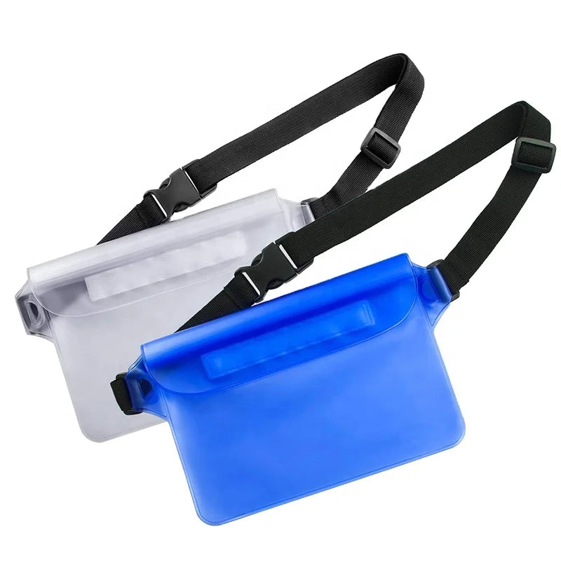 Waterproof Pouch Bag Waterproof Dry Bag for Phone and Keys with Adjustable Waist Strap Waterproof Wallet for Swimming Beach