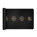 Eco Friendly Custom Pattern PU Natural Rubber Yoga Mat Gold Silk Printing