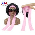 Sleeping Caps for Women Silk Bonnet With Tie Soft Double Layers Designer Hair Bonnet Custom Logo Satin Bonnet