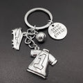 I love Heart Soccer Keychain Gift for Soccer Player coach Backpack Bag Accessories Car Key Chain