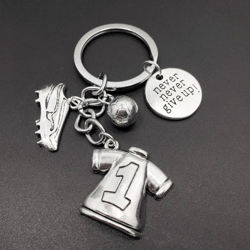 I love Heart Soccer Keychain Gift for Soccer Player coach Backpack Bag Accessories Car Key Chain