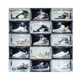 Wholesale LED Shoe Boxes Drop Front Shoes Rack Box Packaging Cabinet Storage with Magnetic Door for Men Boxes