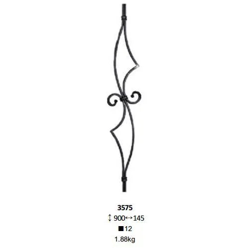 Ornamental Wrought Iron Porch Balusters Spindles for Staircase Railing Handrail Balcony Balustrade Gate Fence Parts