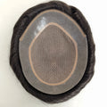 Silk Top Pu Skin Around Natural Human Hair Hidden Knots Base Men Toupee Hair Piece With Ready for Delivery