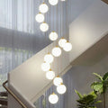 Nordic Minimalist Rotating Crystal Chandelier with Adjustable Height and LED for Indoor Room Lighting for Dining/Bedroom