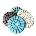 4 Inch 10.0mm Hybrid Resin Pads Concrete Floor Polishing OEM Customizable White Multi-Grit TRUE SHINE (Model JXSM1911B)