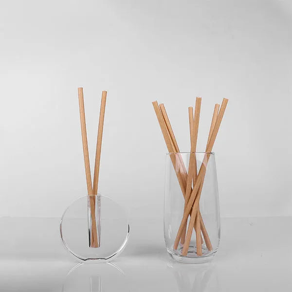 9" Jumbo Individually Wrapped/Bulk Sugarcane Pulp Straw - 8mm Diameter Sugarcane Bagasse Disposable Drinking Straw