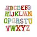 Mixed-Color Chenille Cloth Embroidered Iron Letter Patch Sequins Decal Custom Backing No Plastic Customizable for Hats Towels
