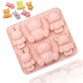 1360 Factory Free Sample 6 Cavity Rabbit Bear Shape Silicone Cake Mold Pudding Mold Diy Hand Make Soap Candle Resin Mold Reused