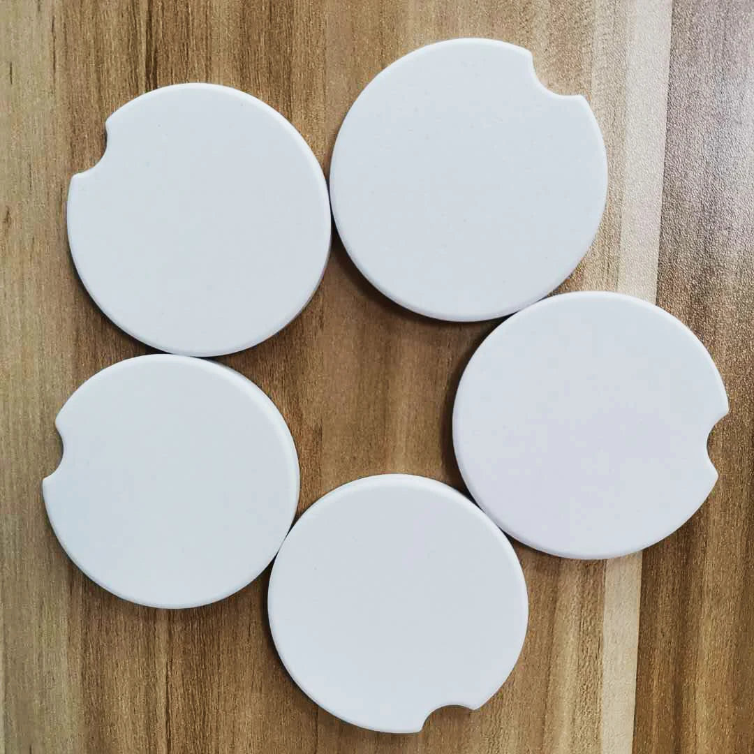Promotion Price Blank Sublimation Sandstone Car Ceramic coaster with Fast Delivery Blank Sublimation Car coaster