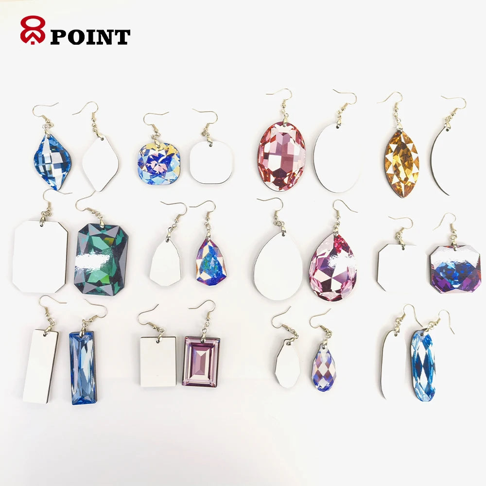 MDF Sublimation Personalized Custom Shape Pattern Earrings Are Used for Parties to Celebrate Festivals and Carnivals