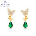 14E2360601 XuPing Jewelry Trendy Elegant Delicate 24k Gold Butterfly Style Diamond Earrings for Women