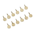 Dainty and Simple Gold Plated Zodiac Disc 925 Sterling Silver Pendant Necklace