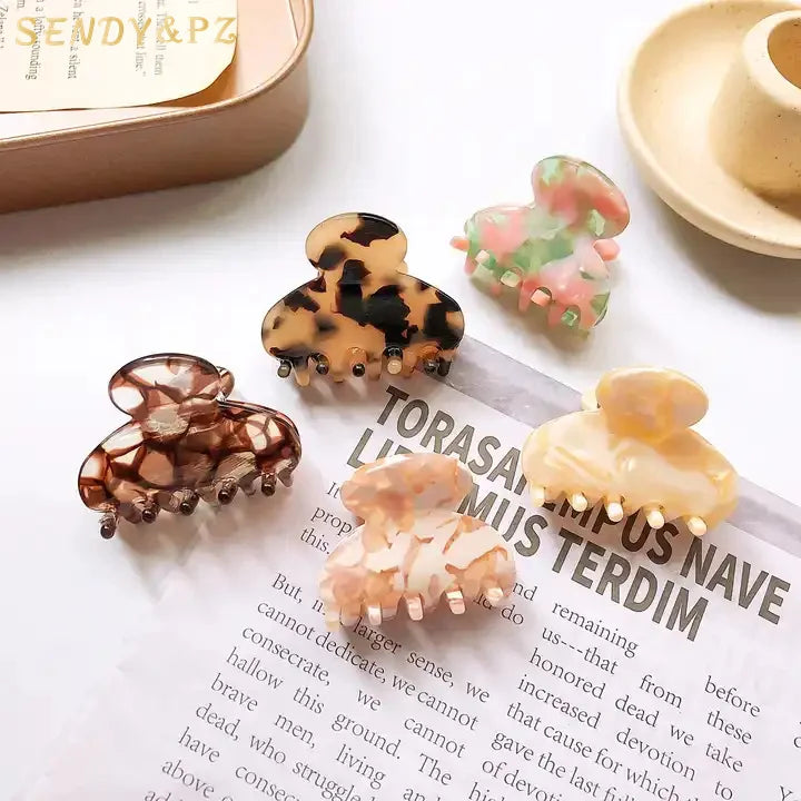 French Style Acetate 4cm Mini Small Hair Claw Clips Ladies Retro Small Hair Clip Cute Girls Hair Accessories for Women