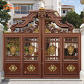 JHR Latest Main Gate Designs Villas Sliding Gates Luxury Modern Metal Main Gate for Courtyard