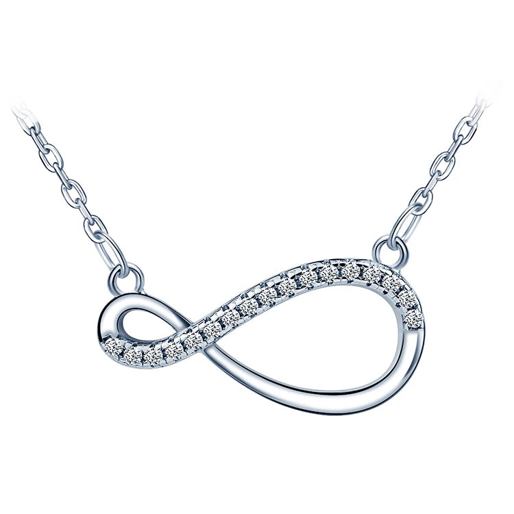 925 Sterling Silver Pendant Necklace for Women Zircon Necklace