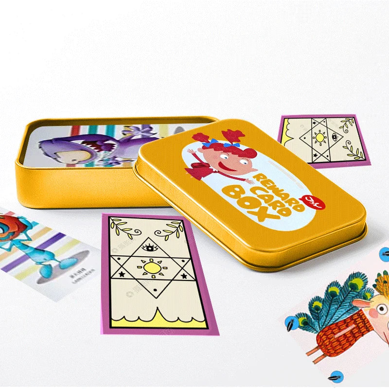 Wholesale Custom Rectangle Empty Tarot Card Tinplate Box Custom Tin Box for Playing Cards Packaging