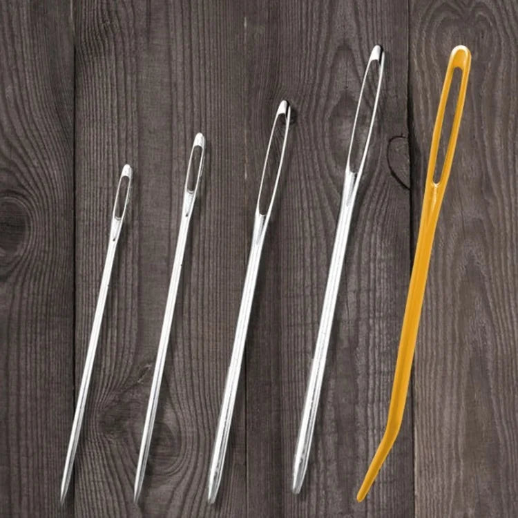 Wholesale Golden Silver Color Large Eye Blunt Sharp Point Hand Sewing Needle for Ribbon Embroidery Cross Stitch