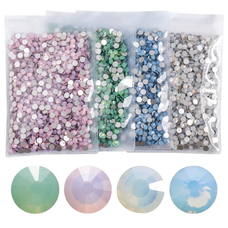 JC Crystal SS4-SS30 Flat Back Rhinestones Fashion DIY Accessories Glass Opal Rhinestones Bulk