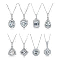 Luxury Fine Jewelry Women Custom 925 Sterling Silver Heart Moissanite Pendant Necklaces
