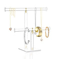 Elegant 2-Tier Clear Acrylic Eco-Friendly for Foldable Jewelry Display Rack Modern Bracelet Display Holder Organizer Stand