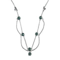 Gorgeous Rhodium Plated Silver 925 Jewelry Natural Jadeite Necklace for Women Fine Jewelry Necklaces