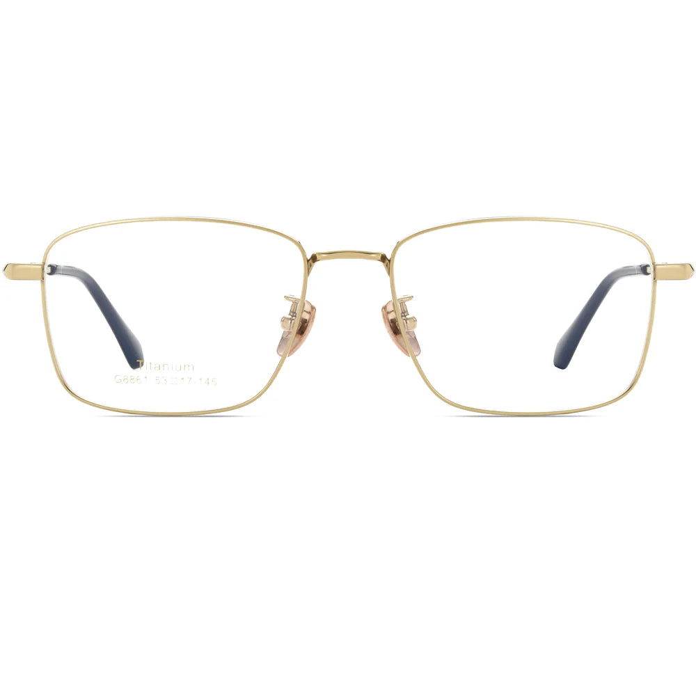 FEROCE Classic Men Rectangular Shape Titanium Spectacles Designer Eyewear Eyeglasses Frames