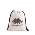 Custom Organic Cotton Canvas Drawstring Shopping Bag Mini Double Drawstring Favor Bags with Leopard Pattern