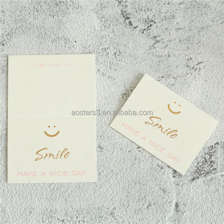 Custom Color logo Size 4x6inches Gift Card for 10x15cm Thank You Card with Low MOQ