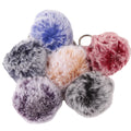 Gray Monster Fur Wizard Beige Pompom Keychain Plush Pop  for Bag Decoration Chic Keyring
