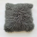 Luxury Natural Curly Mongolian Sheep Wool Square Pillow Cover Durable Tibetan Sheepskin Fur Cushion Patchwork Solid Home